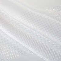 Elle Décor White Jacquard Weave Shower Curtain