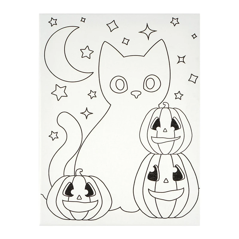 Cat & Jack-o'-Lanterns Canvas Painting Kit by Creatology™