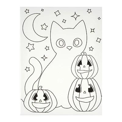 Cat & Jack-o'-Lanterns Canvas Painting Kit by Creatology™