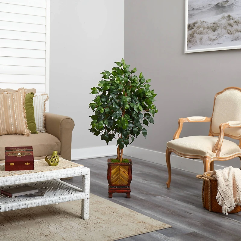 4ft. Ficus Tree in Decorative Planter