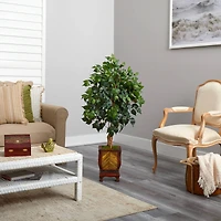 4ft. Ficus Tree in Decorative Planter