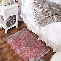 DII® Variegated Stripe Handwoven Recycled Yarn Rug