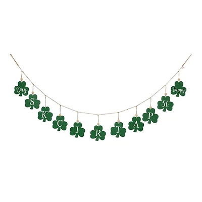 Glitzhome® St. Patrick's Metal Shamrocks Garland