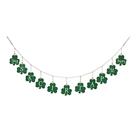 Glitzhome® St. Patrick's Metal Shamrocks Garland