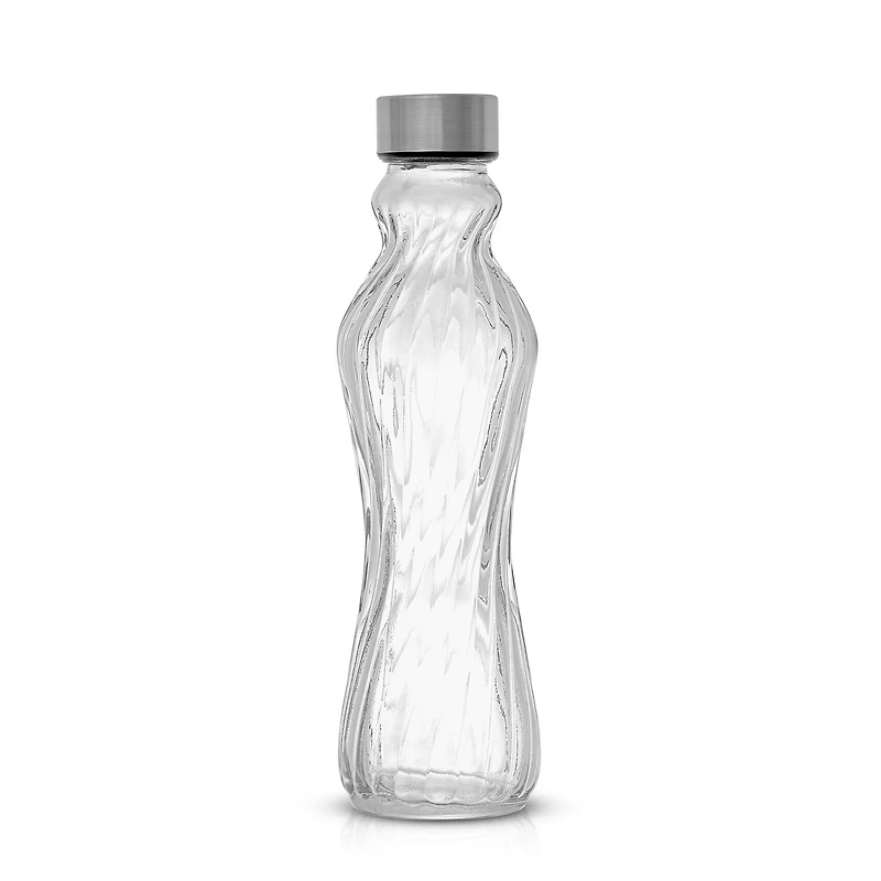 JoyJolt® 18oz. Spring Glass Fluted Water Bottles, 6ct.