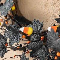 Glitzhome® 24" Halloween Candy Corn Berries Wreath