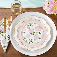 9" Pink Tea Time Whimsy Premium Paper Plates, 16ct.