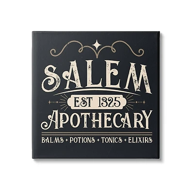 Stupell Industries Salem Apothecary Vintage Witch Sign Square Canvas Wall Art