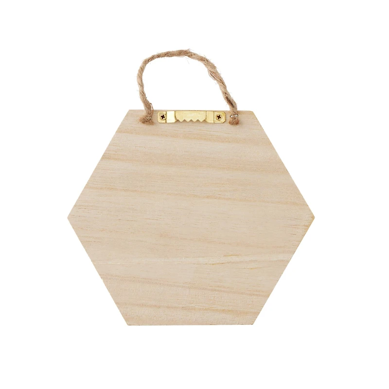 24 Pack: Wooden Hexagon 6" x 5" Shadow Box by Make Market®