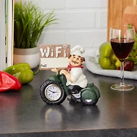 Chef with Wifi Sign & Clock