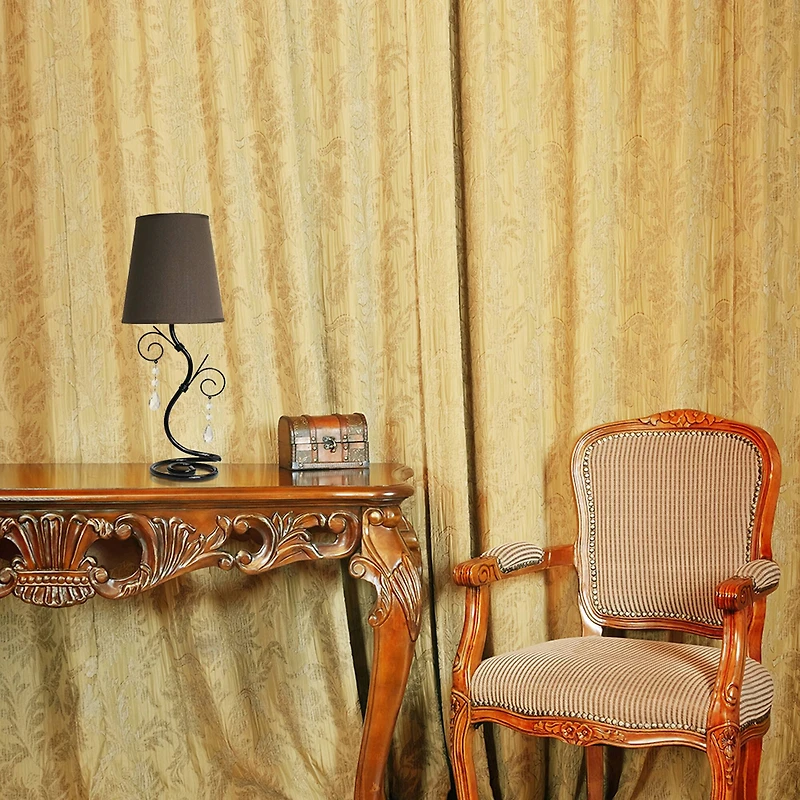 Simple Designs 19" Twisted Vine & Hanging Crystals Table Lamp