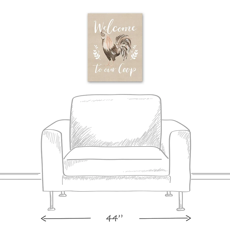 Welcome To Our Coop Canvas Wall Art