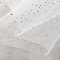 54" x 9yd. White Holographic Dot Tulle by Celebrate It™