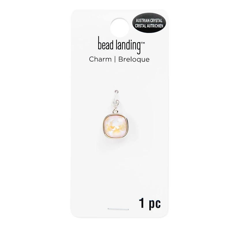 Cream Austrian Crystal Cushion Cut Charm by Bead Landing™