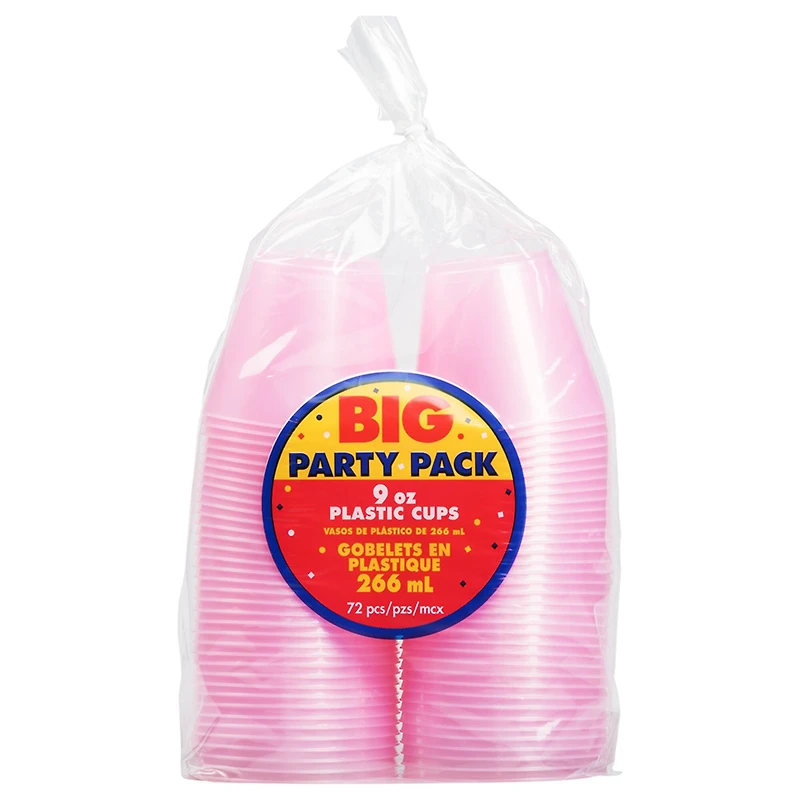 JAM Paper 9oz. Clear Plastic Cups