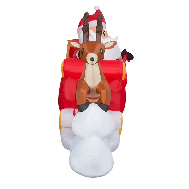 5.5ft. Lightshow Airblown® Inflatable Sewn-in Micro LED Christmas Santa & Sleigh Takeoff