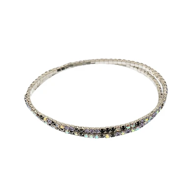 Crystal Lane DIY Silver Crystal, Violet & Jet Rhinestones Bracelets, 2ct.