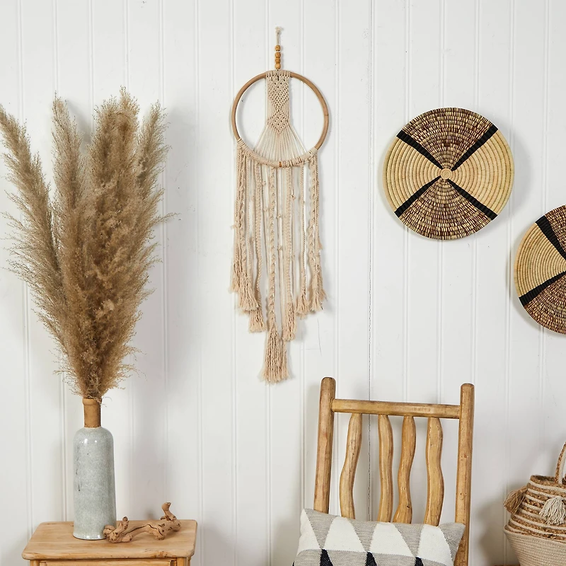 3ft. x 1ft. Boho Macrame Dreamcatcher Wall Hanging Decor