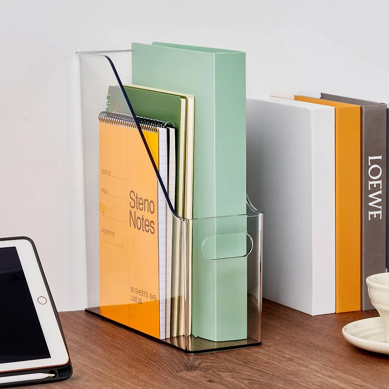 12" Clear Magazine Storage Bin by Simply Tidy®