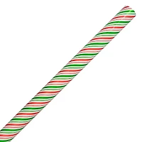 Red, White & Green Foil Stripes Premium Gift Wrap by Celebrate It™