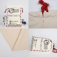 Personality Case™ 19" x 26" Candy Stripe Cotton Christmas Drawstring Bag