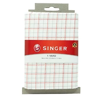 SINGER Red & White Plaid Ringspun Cotton Fabric