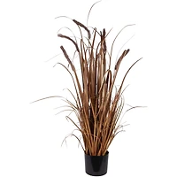 3.5ft. Potted Brown Artificial Onion Grass Plant