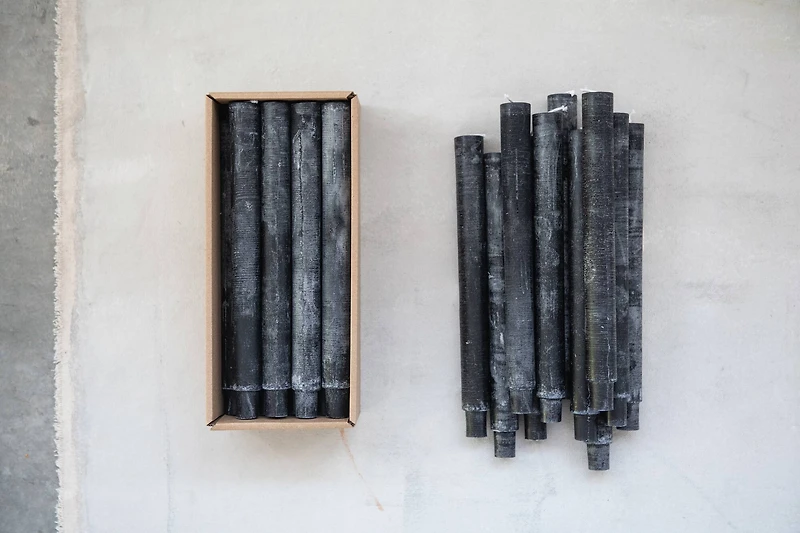 Hello Honey® Unscented Blue Twisted Taper Candle Set