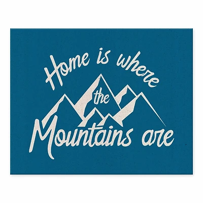 Home Mountains Are Blue 10x8 Tabletop Canvas