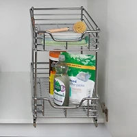 Household Essentials Glidez Chrome 2-Tier Cabinet Organizer
