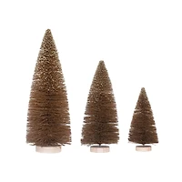 Hello Honey® 12" Sisal Bottle Brush Tree with Glitter & Wood Base