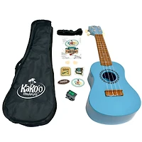 Salus KaKo'o 21" Pacific Blue Professional Wooden Ukulele Set