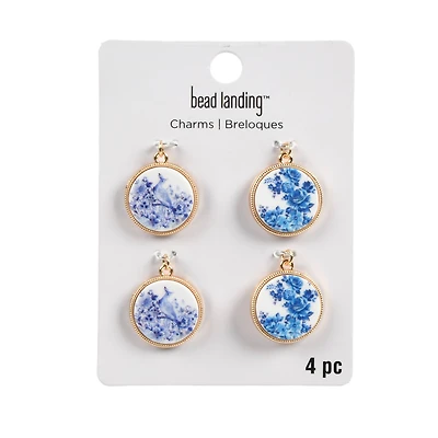 Vintage Floral Print Charm Set by Bead Landing™
