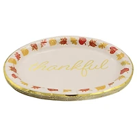 12" Oval Thankful Leaves Paper Plates, 12ct. by Celebrate It™