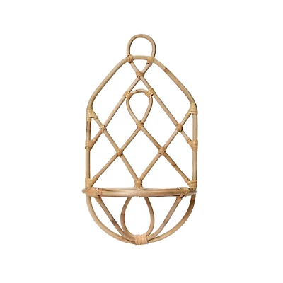 Hello Honey® Natural Decorative Woven Rattan Wall Shelf