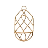Hello Honey® Natural Decorative Woven Rattan Wall Shelf