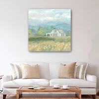 Country Meadow Farmhouse Canvas Giclee