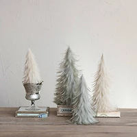 Hello Honey® Cream Decorative Feather Tree Set