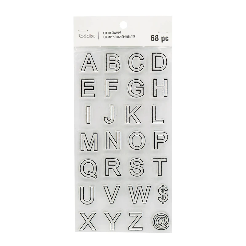 Block Letter Clear Stamps by Recollections™