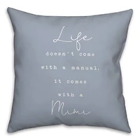 Life Comes With A Mimi Throw Pillow