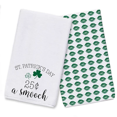25 Cents A Smooch 2 Tea Towel Set of 2