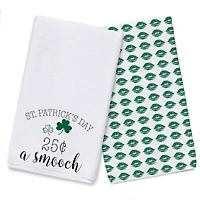 25 Cents A Smooch 2 Tea Towel Set of 2