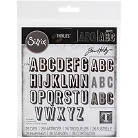 Sizzix® Thinlits® Alphanumeric Shadow Upper Die Set by Tim Holtz®