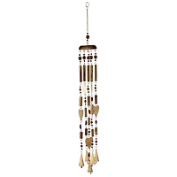 33" Gold Metal Charmed Hearts Coastal Windchime