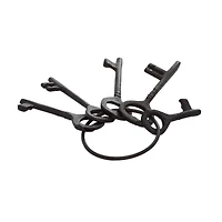 The Novogratz Set of 5" Black Aluminum Industrial Keys, 8" x 3"