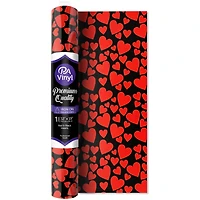 PA Vinyl Red & Black Hearts Print Iron On Vinyl