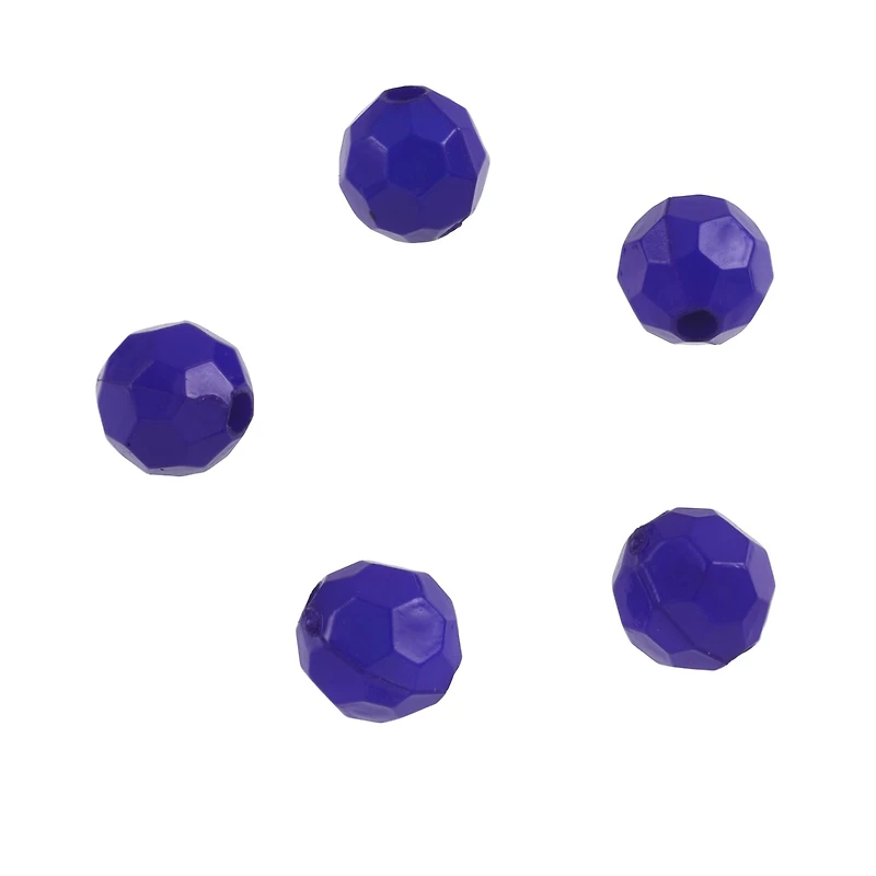 8mm Faceted Acrylic Round Craft Beads by Bead Landing