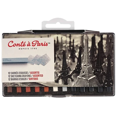 Conté à Paris™ Sketching 12 Color Pastel Crayon Box Set