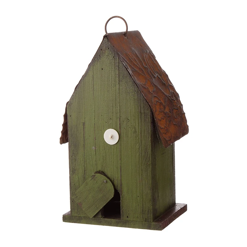 Glitzhome® Rustic Garden Distressed Wooden Birdhouse