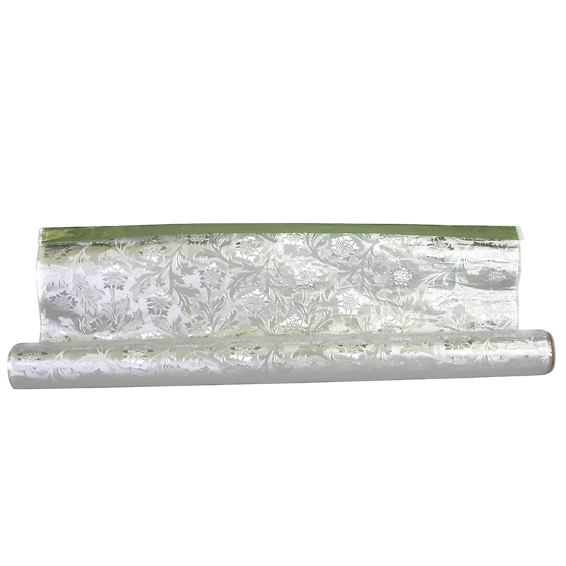 JAM Paper Floral Foil Wrapping Paper, 30" x 30ft.